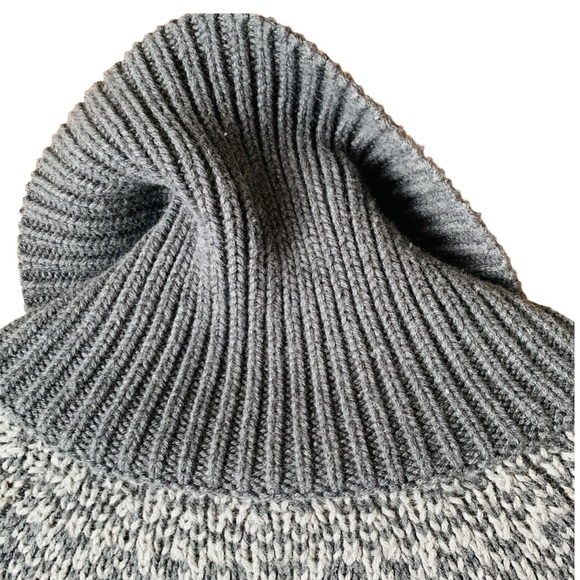 Talbots Front Zip Women’s Cardigan Grey Cream Size XL Cotton Wool With Pockets - Picture 11 of 16